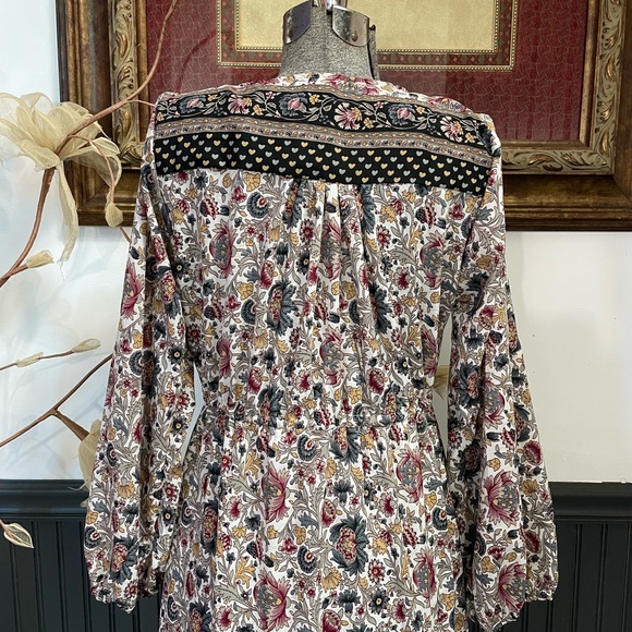 Anthropologie Boemo Maxi Ruffle Tiered Long Sleeve Dress - Sz LP 🧡🎀 - Picture 8 of 14